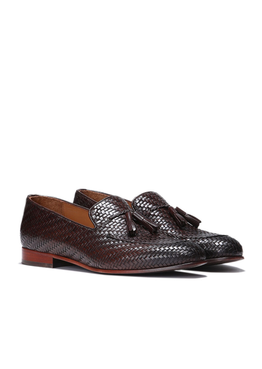 Kahverengi Deri Klasik Loafer - 2