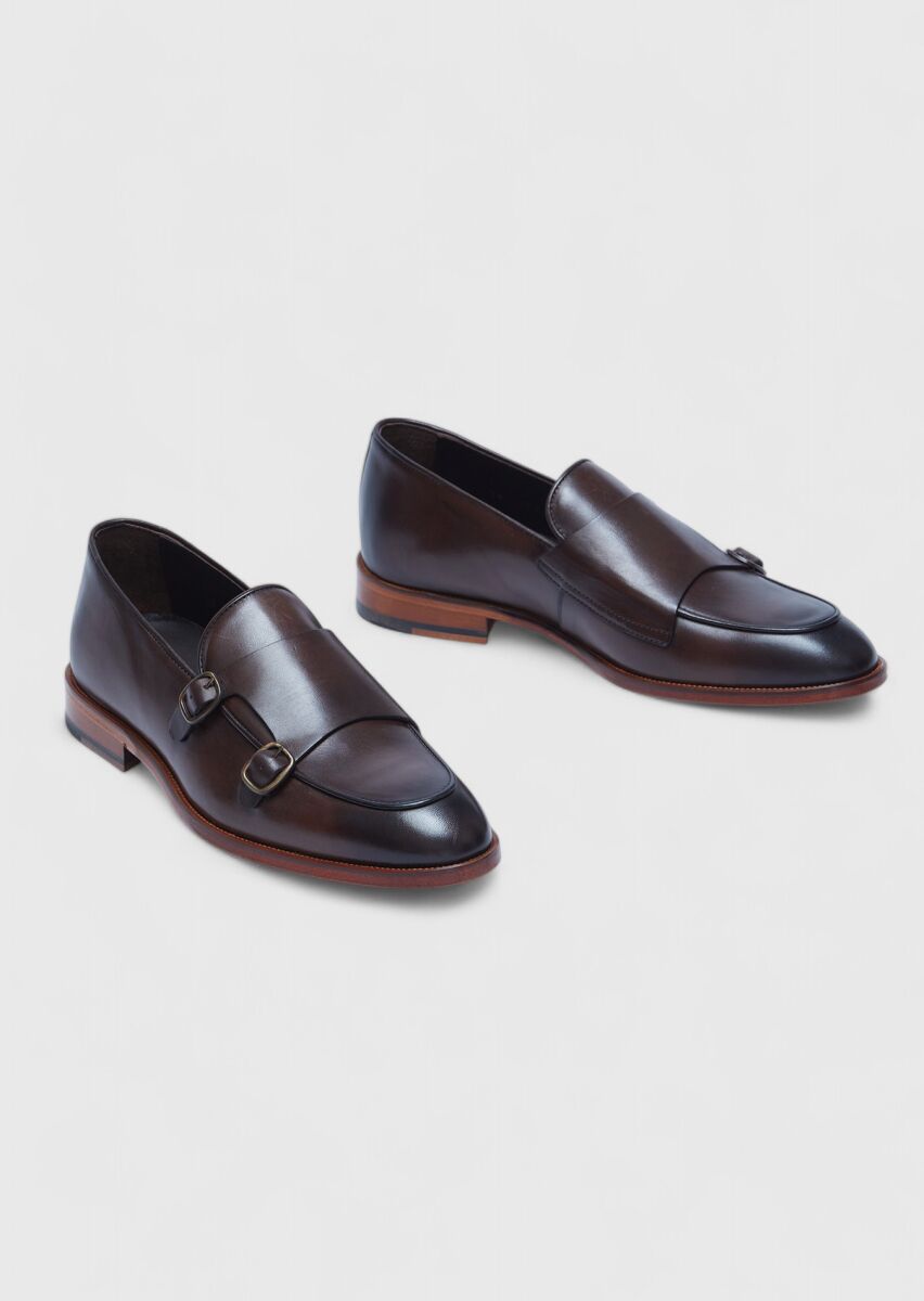 Kahverengi Deri Klasik Loafer - 3