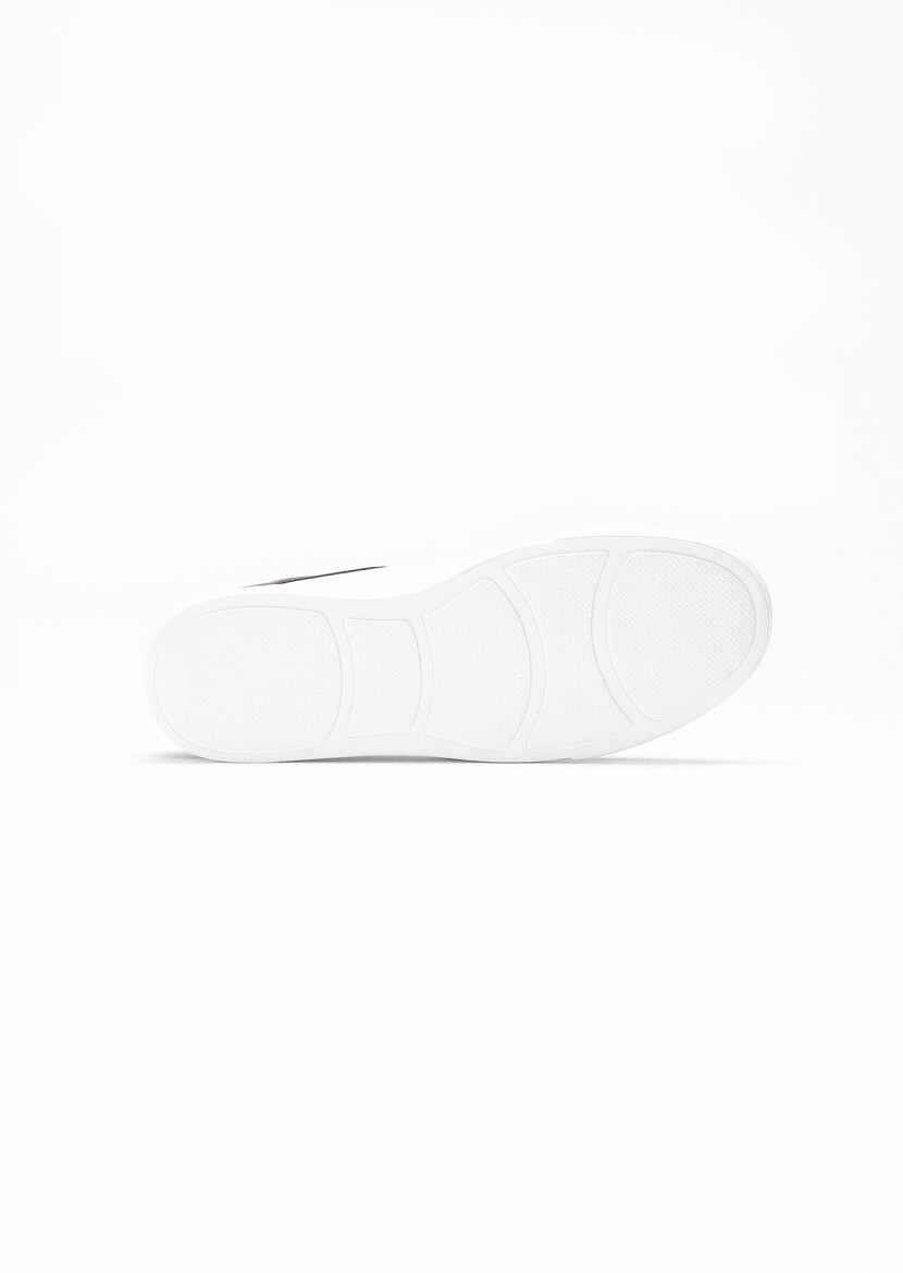 Kahverengi Deri Spor Ayakkabı - 5