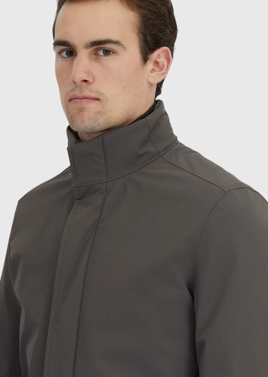 Kahverengi Regular Fit Dik Yaka Casual Dokuma Kaban - 4