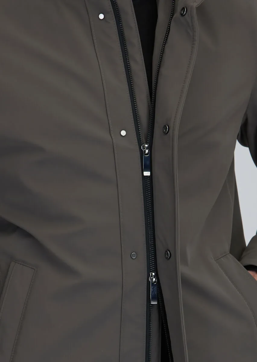 Kahverengi Regular Fit Dik Yaka Casual Dokuma Kaban - 6