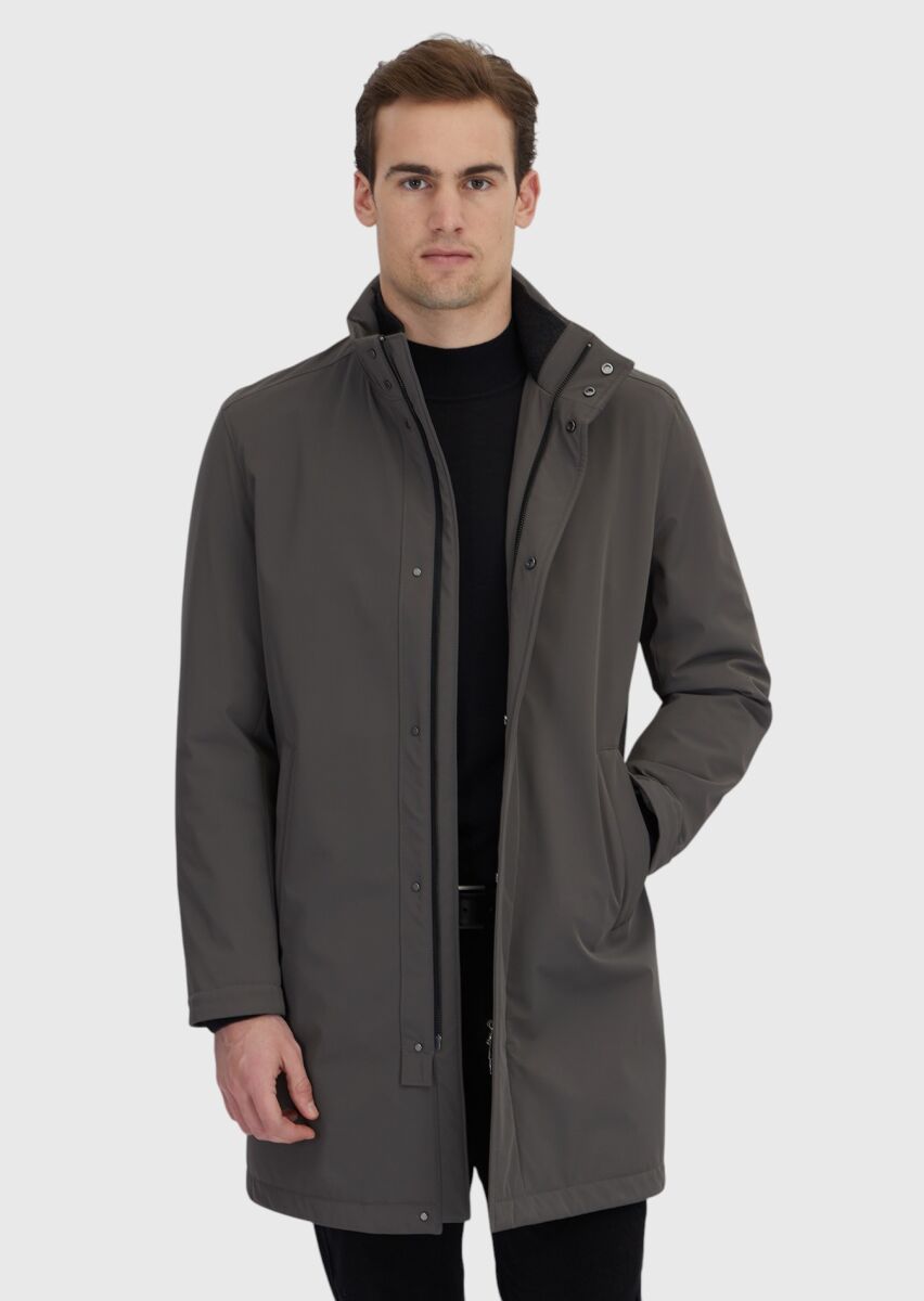 Kahverengi Regular Fit Dik Yaka Casual Dokuma Kaban - 1