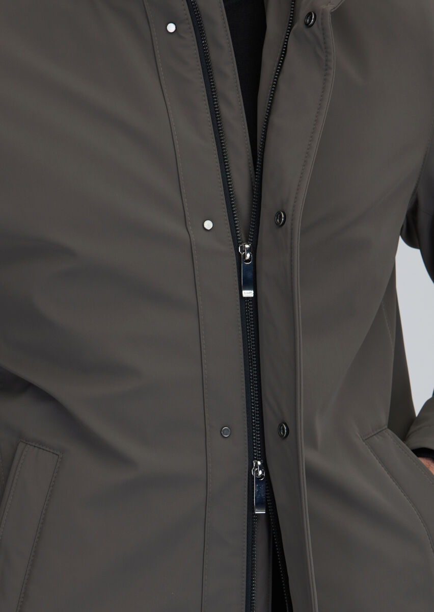 Kahverengi Regular Fit Dik Yaka Casual Dokuma Kaban - 6