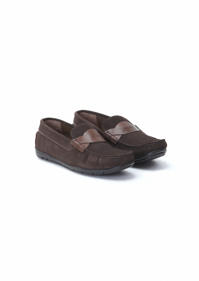 Kahverengi Süet Casual Loafer 