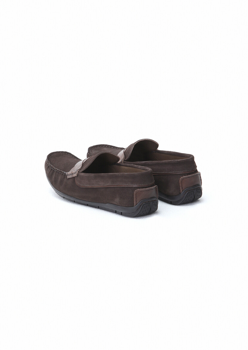 Kahverengi Süet Casual Loafer - 4