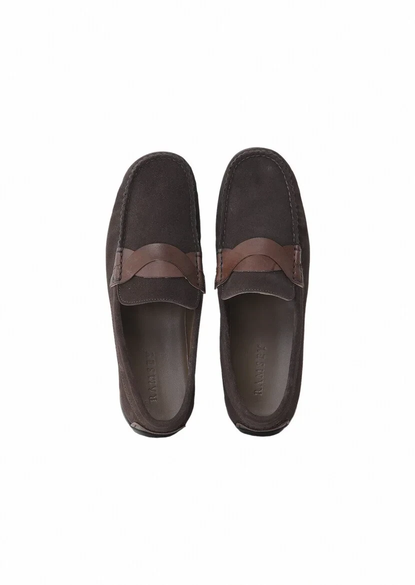 Kahverengi Süet Casual Loafer - 6