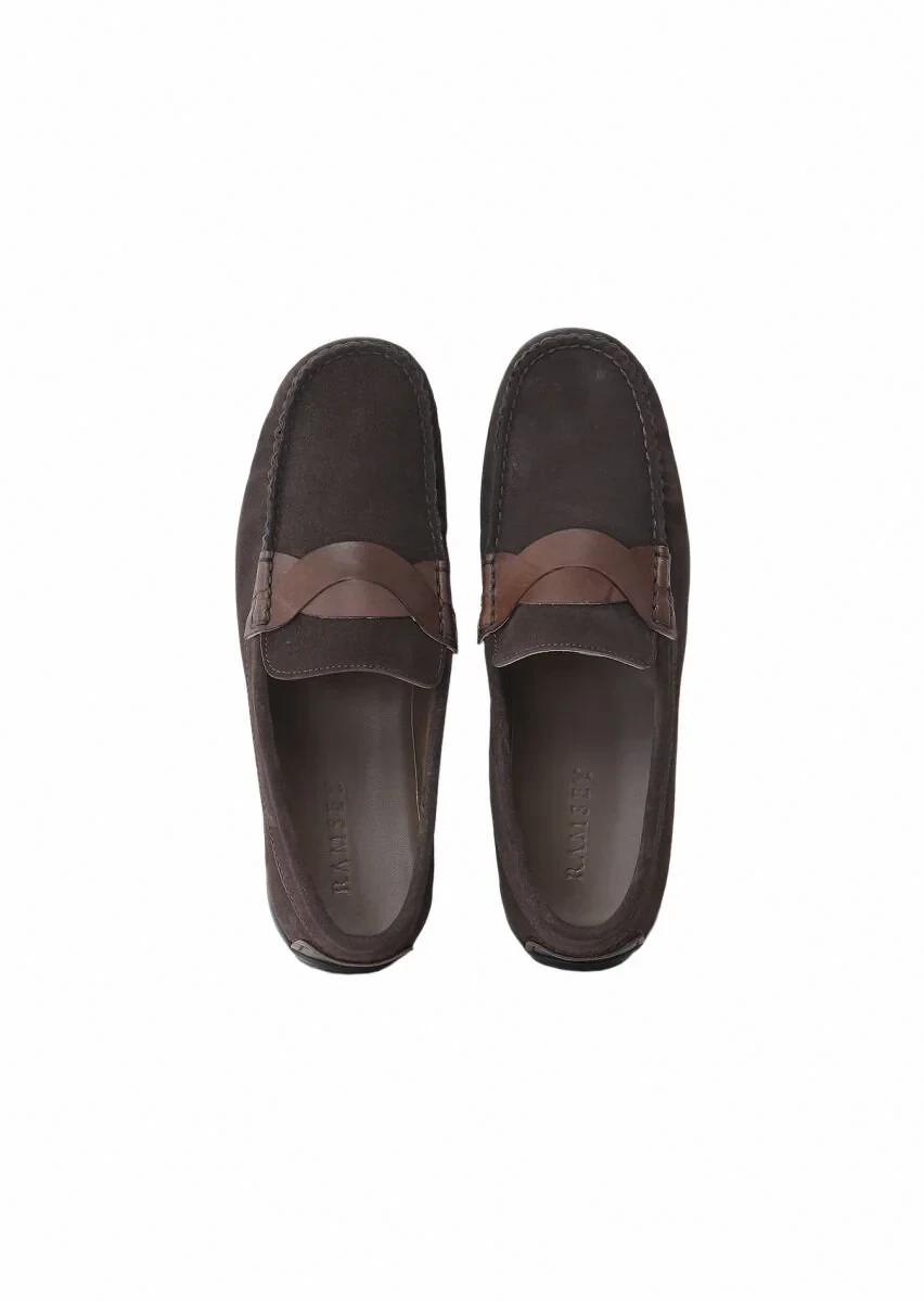 Kahverengi Süet Casual Loafer - 6