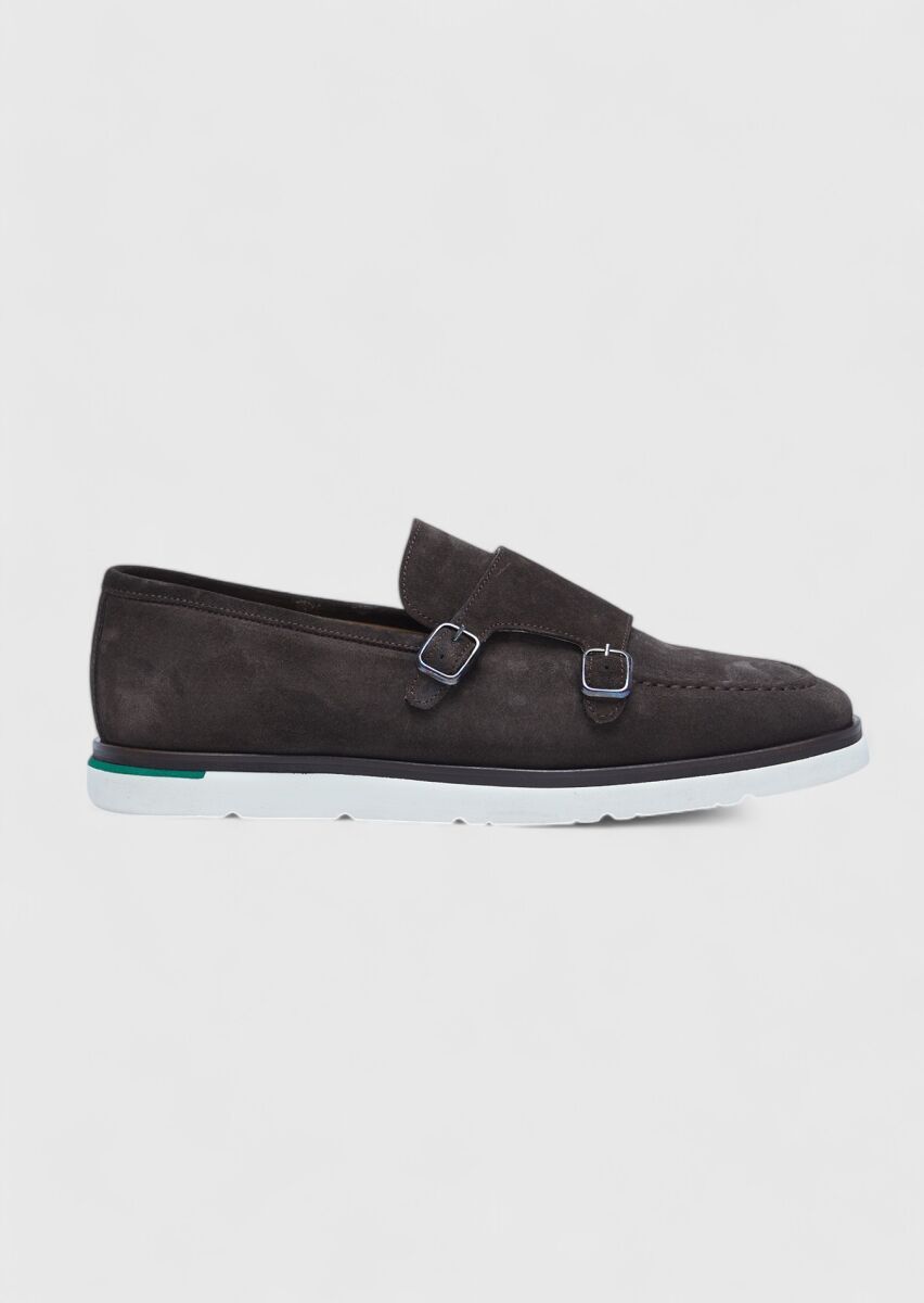 Kahverengi Süet Casual Loafer - 1