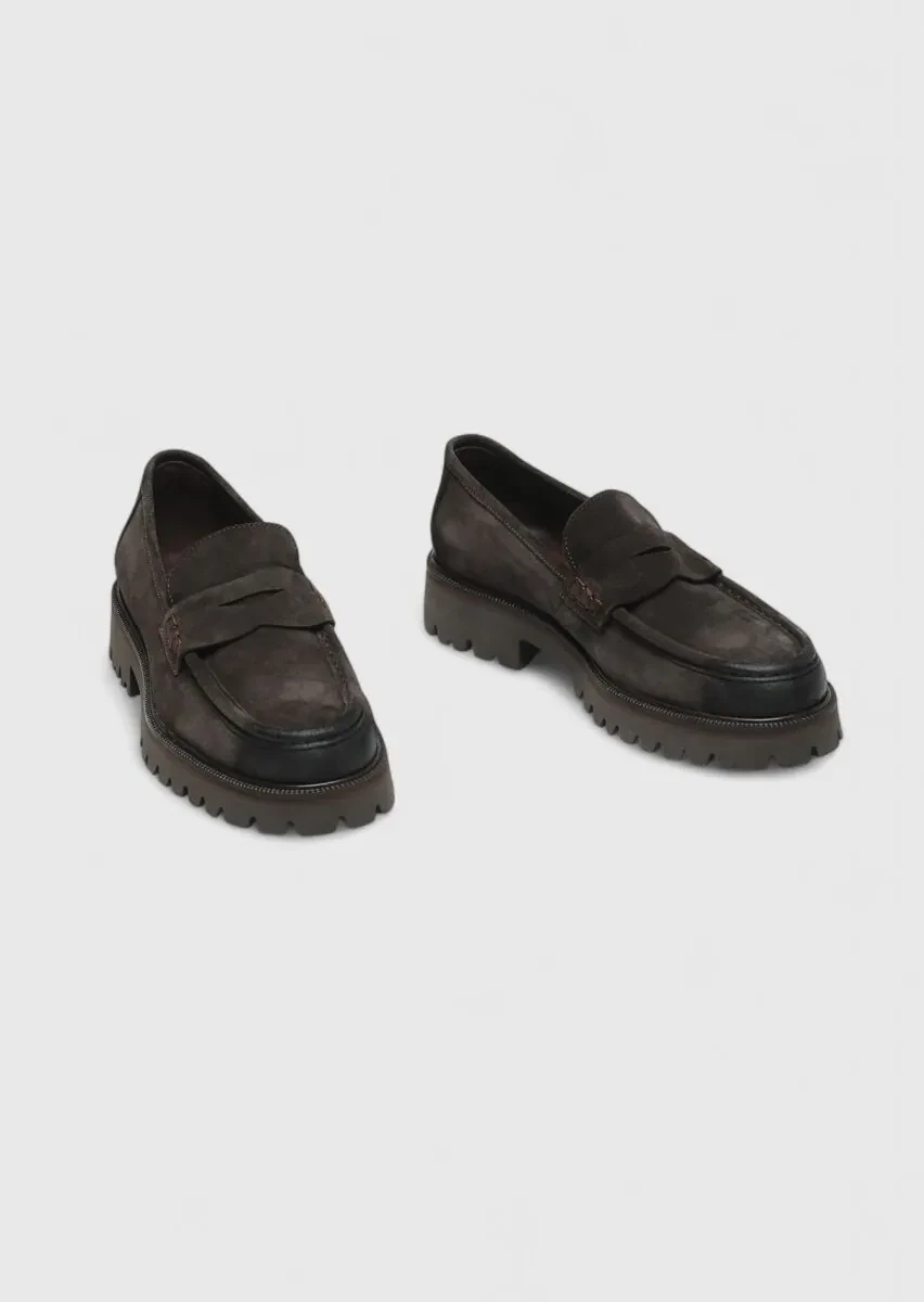 Kahverengi Süet Casual Loafer - 3