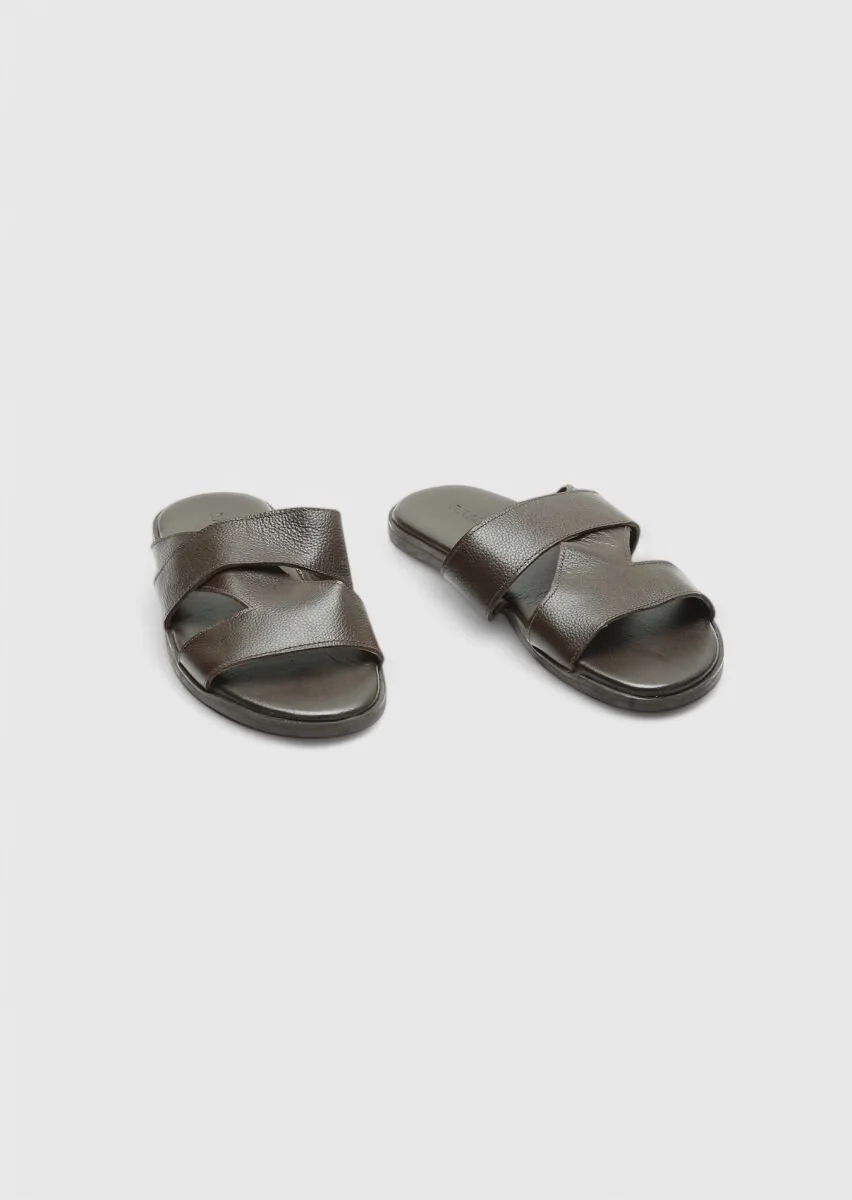 Kahverengi Terlık-sandalet - 3