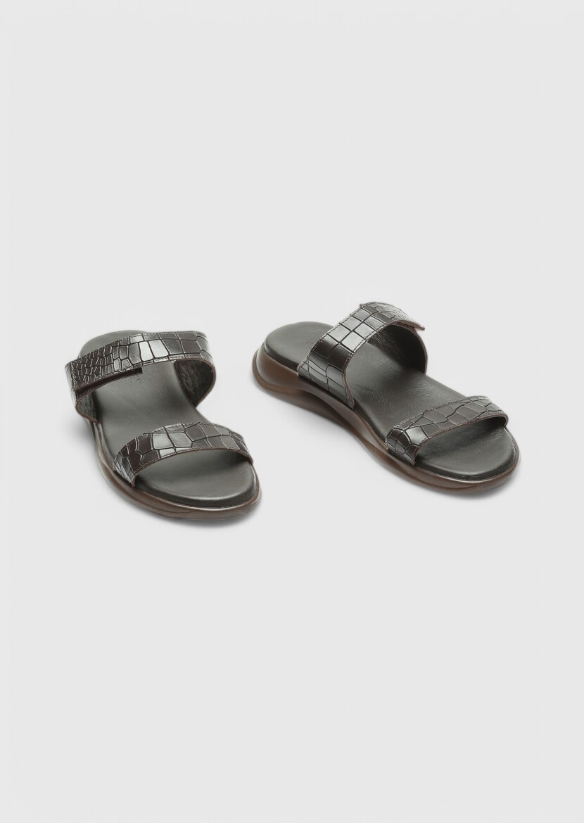 Kahverengi Terlik-sandalet - 3