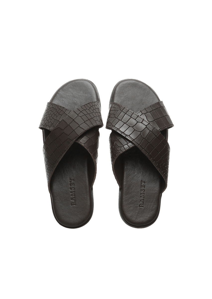 Kahverengi Terlik-sandalet - 4