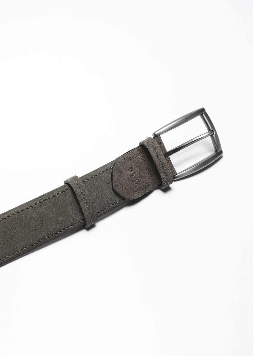Khaki %100 Cow Leather Belt - 2