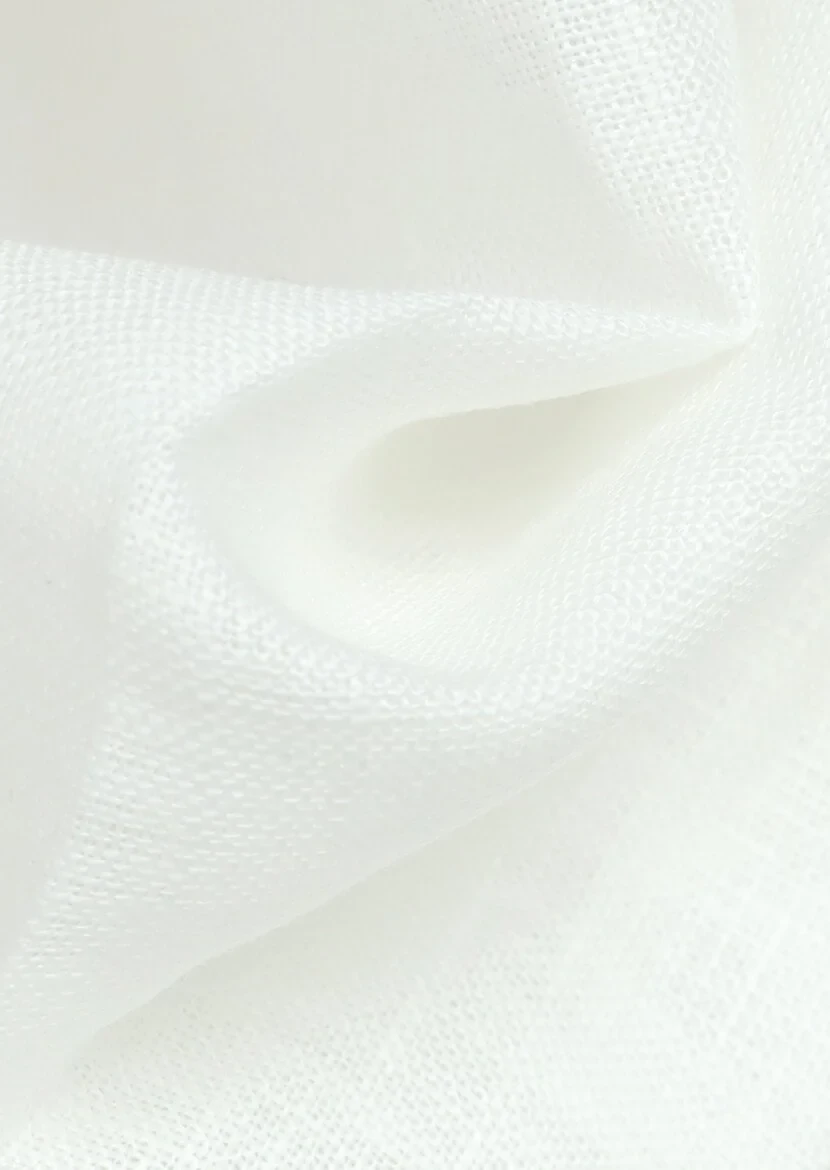 Khaki %100 Keten Handkerchief 