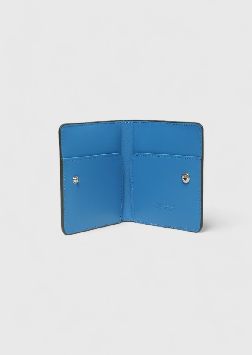 Khaki Cow Leather Card Holder - 3