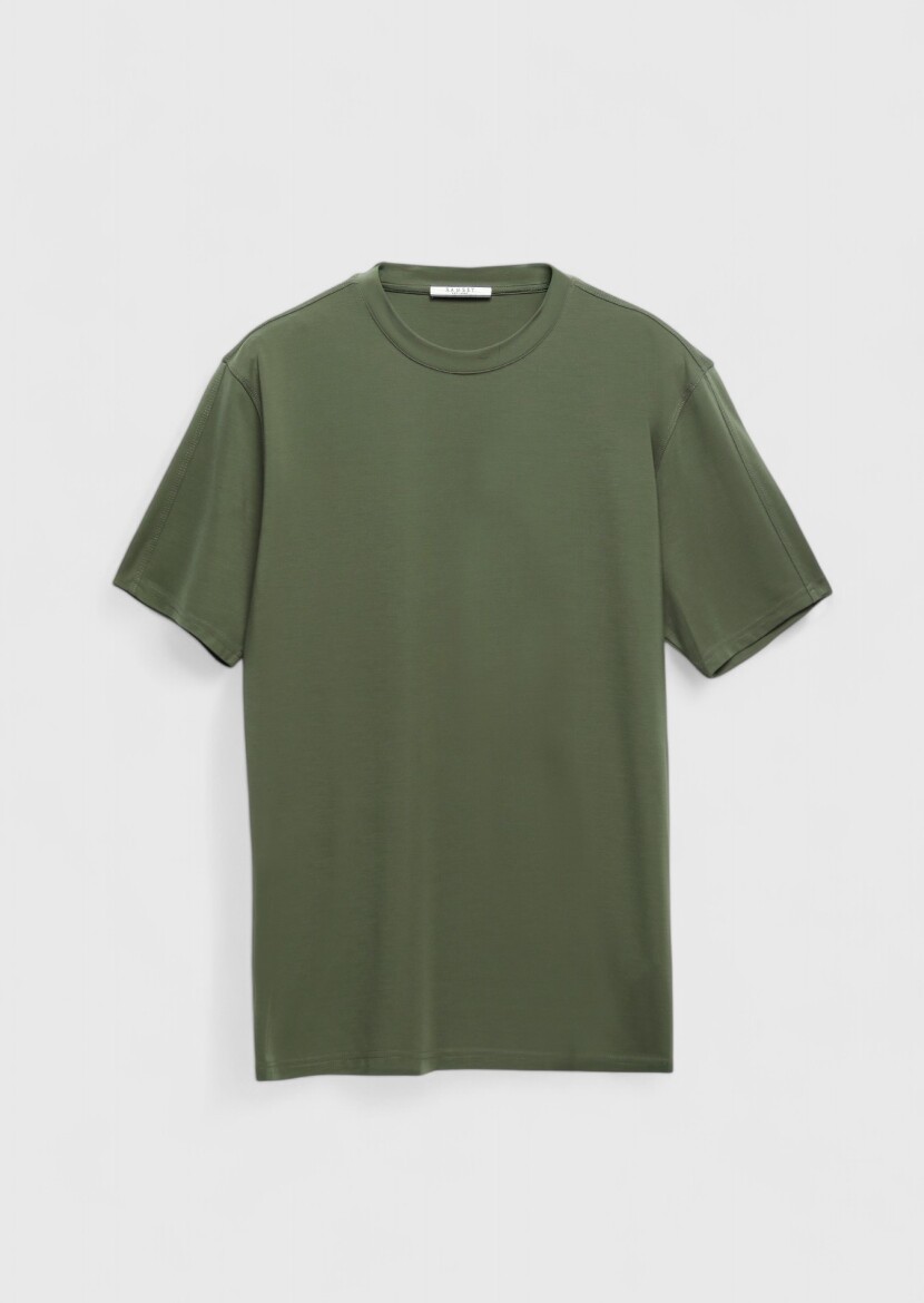 Khaki Crew Neck T-Shirt 