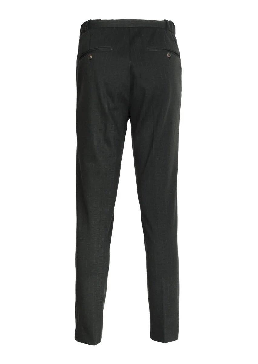 Khaki Knitting Jogging Fit Casual Trousers - 7