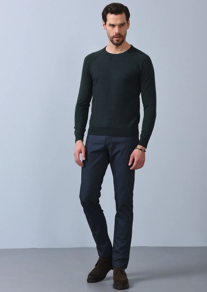 Khaki Knitwear Sweatshirt - 2
