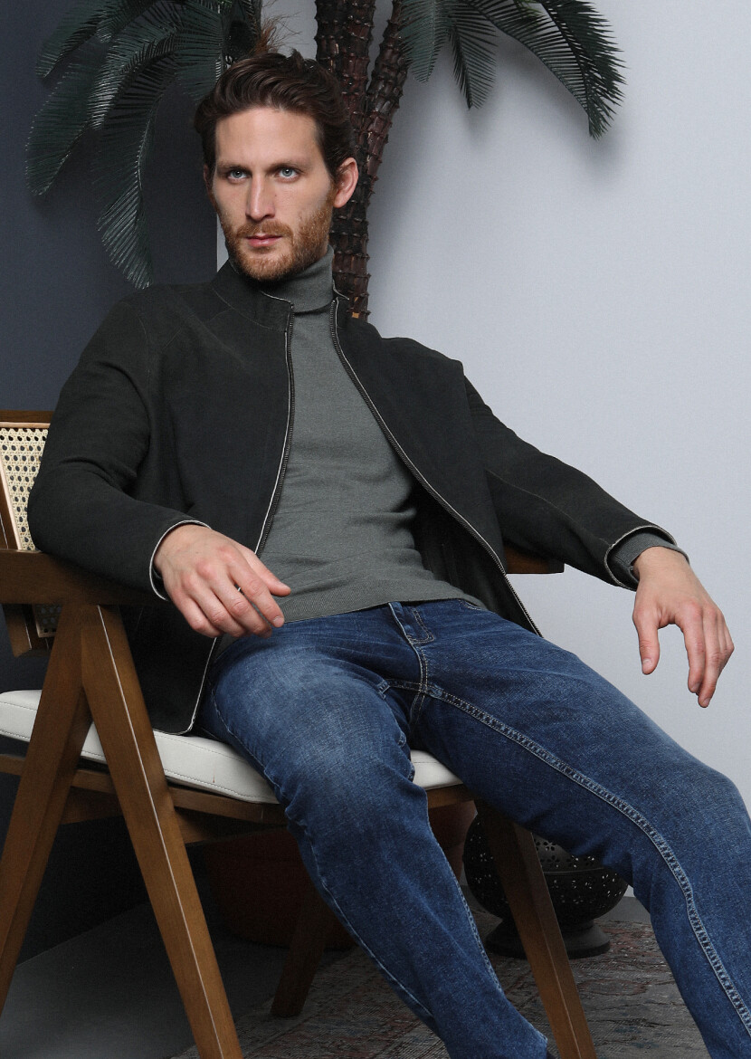 Khaki Knitwear Sweatshirt - 2