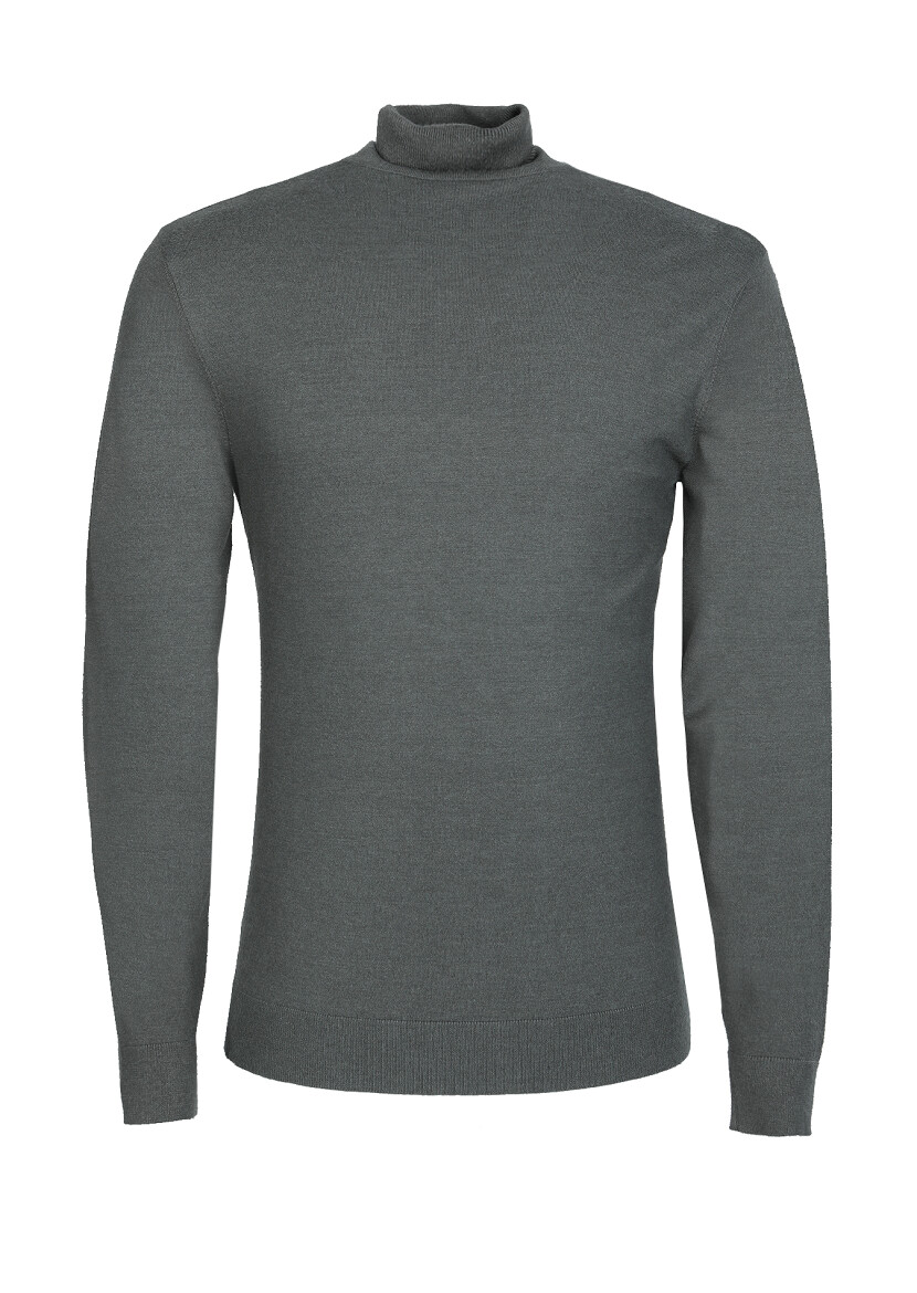 Khaki Knitwear Sweatshirt - 6