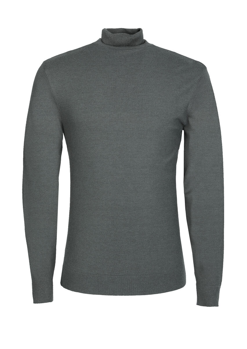 Khaki Knitwear Sweatshirt - 6