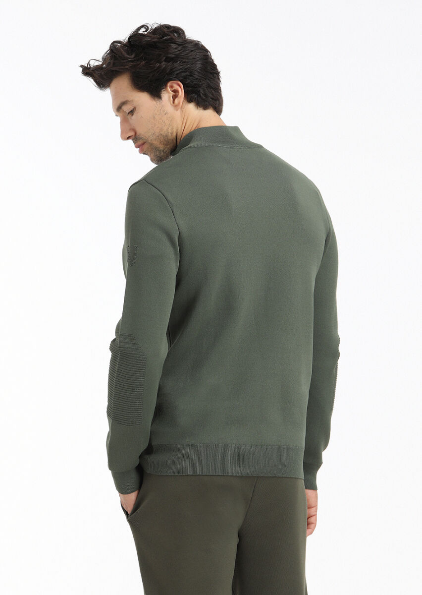Khaki Knitwear Sweatshirt - 6