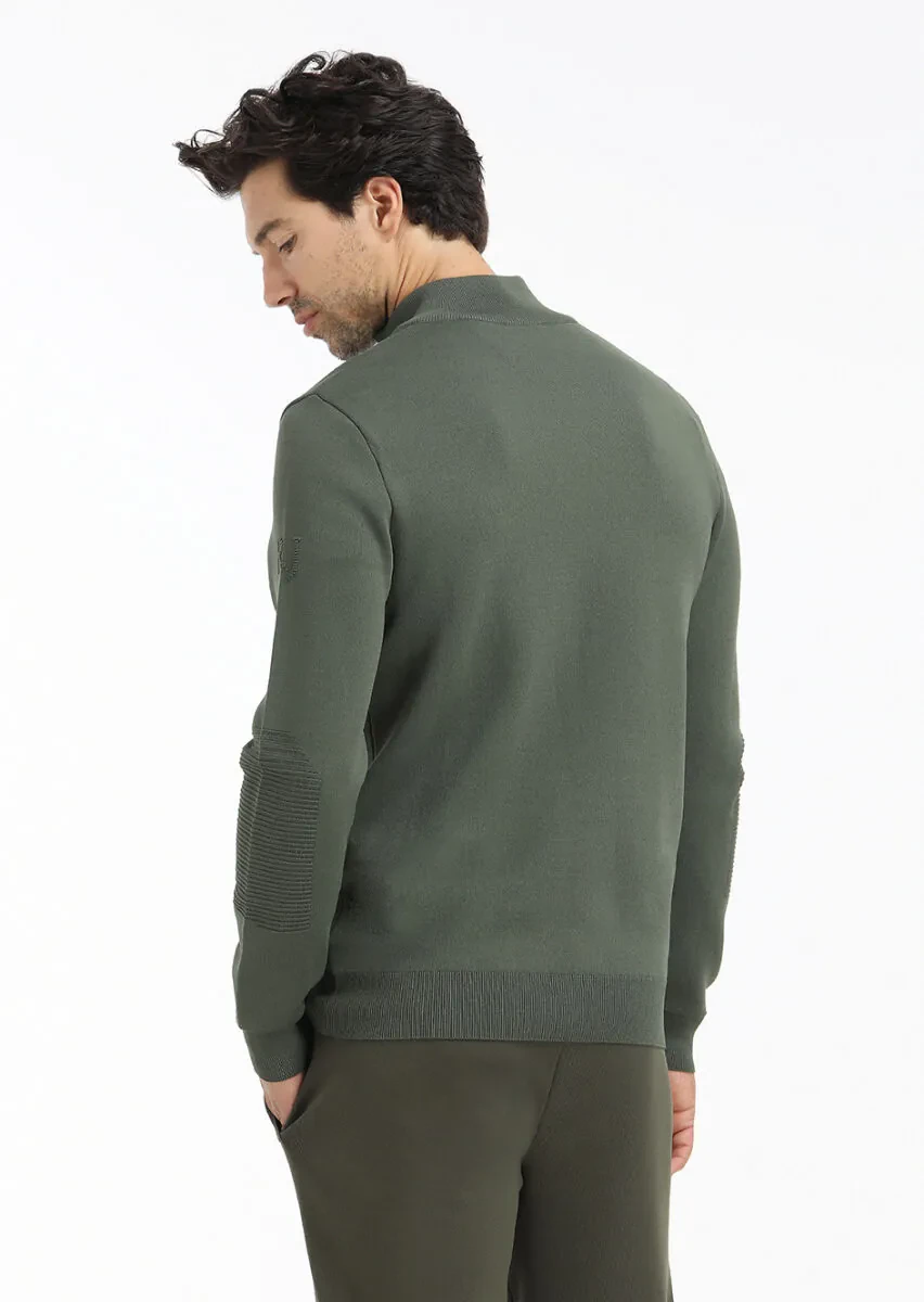 Khaki Knitwear Sweatshirt - 6