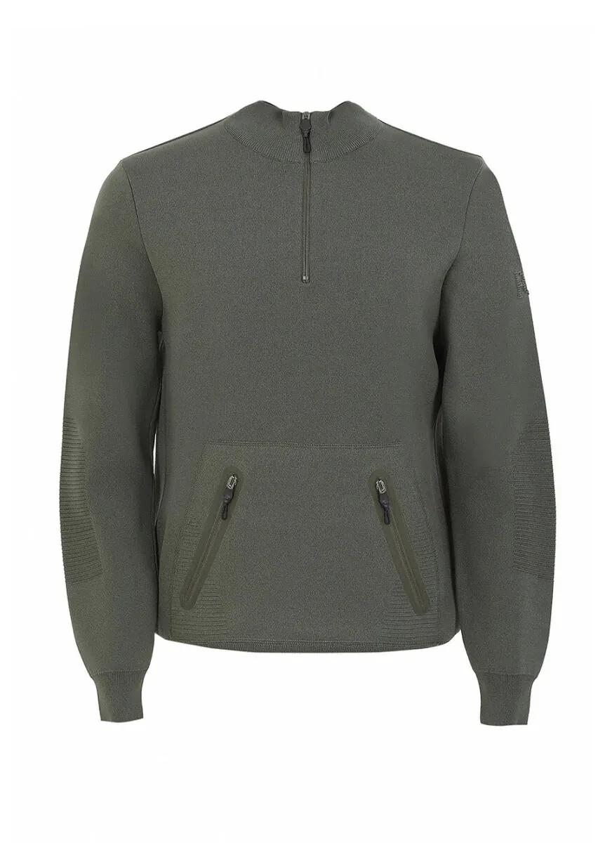 Khaki Knitwear Sweatshirt - 7