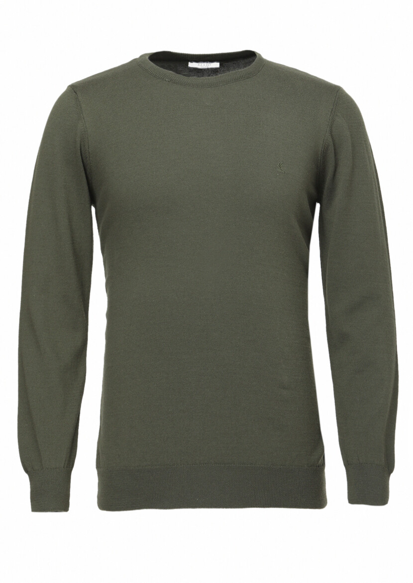 Khaki Knitwear Sweatshirt 