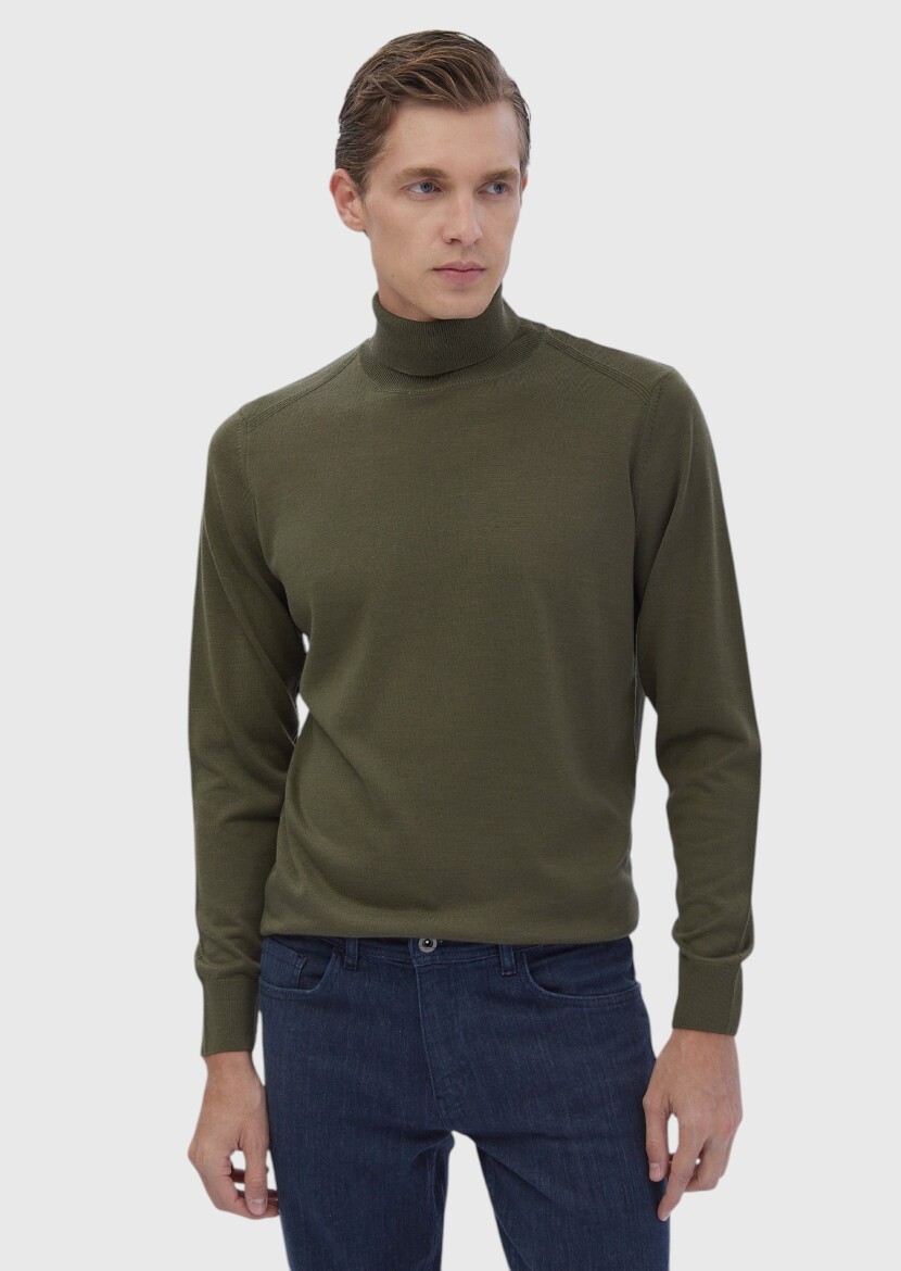 Khaki Knitwear Sweatshirt - RAMSEY