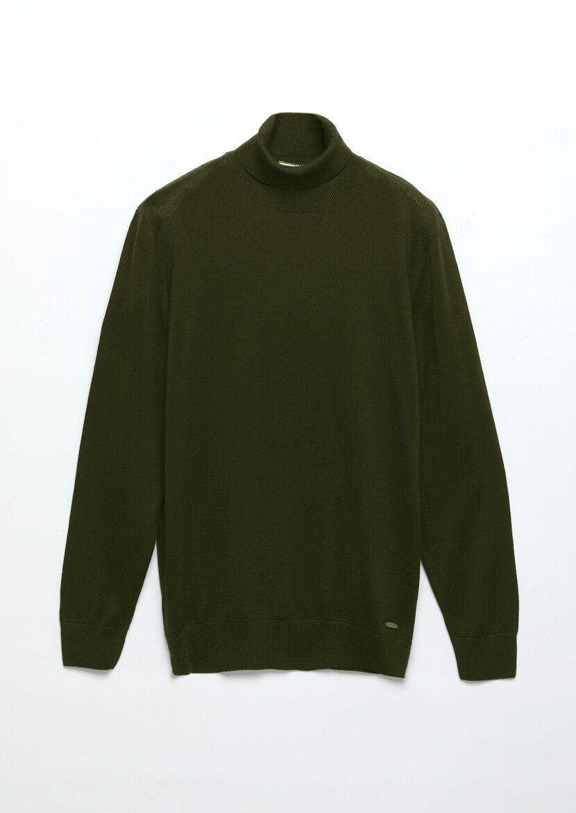 Khaki Knitwear Sweatshirt - 7