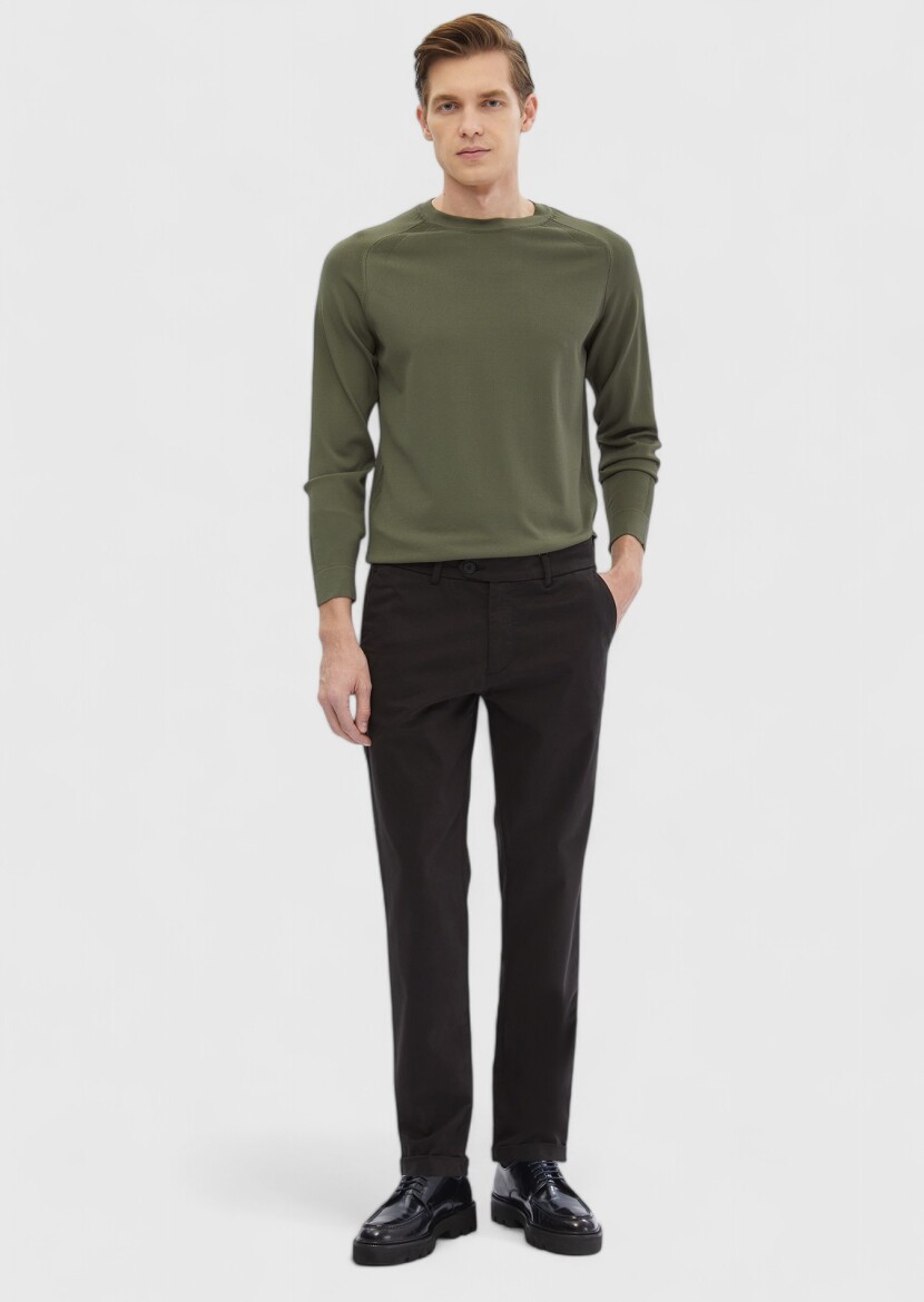 Khaki Knitwear Sweatshirt - RAMSEY