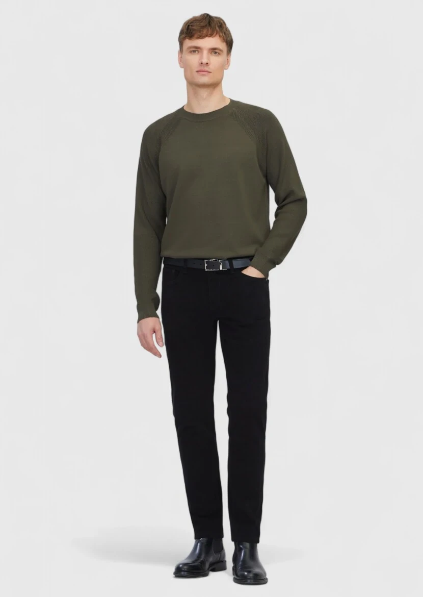 Khaki Knitwear Sweatshirt - 2