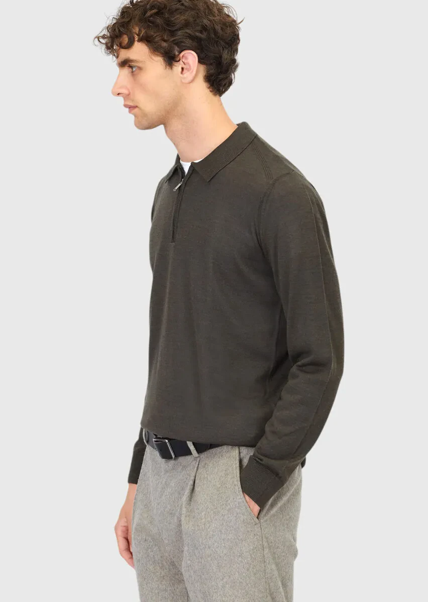 Khaki Knitwear Sweatshirt - 3