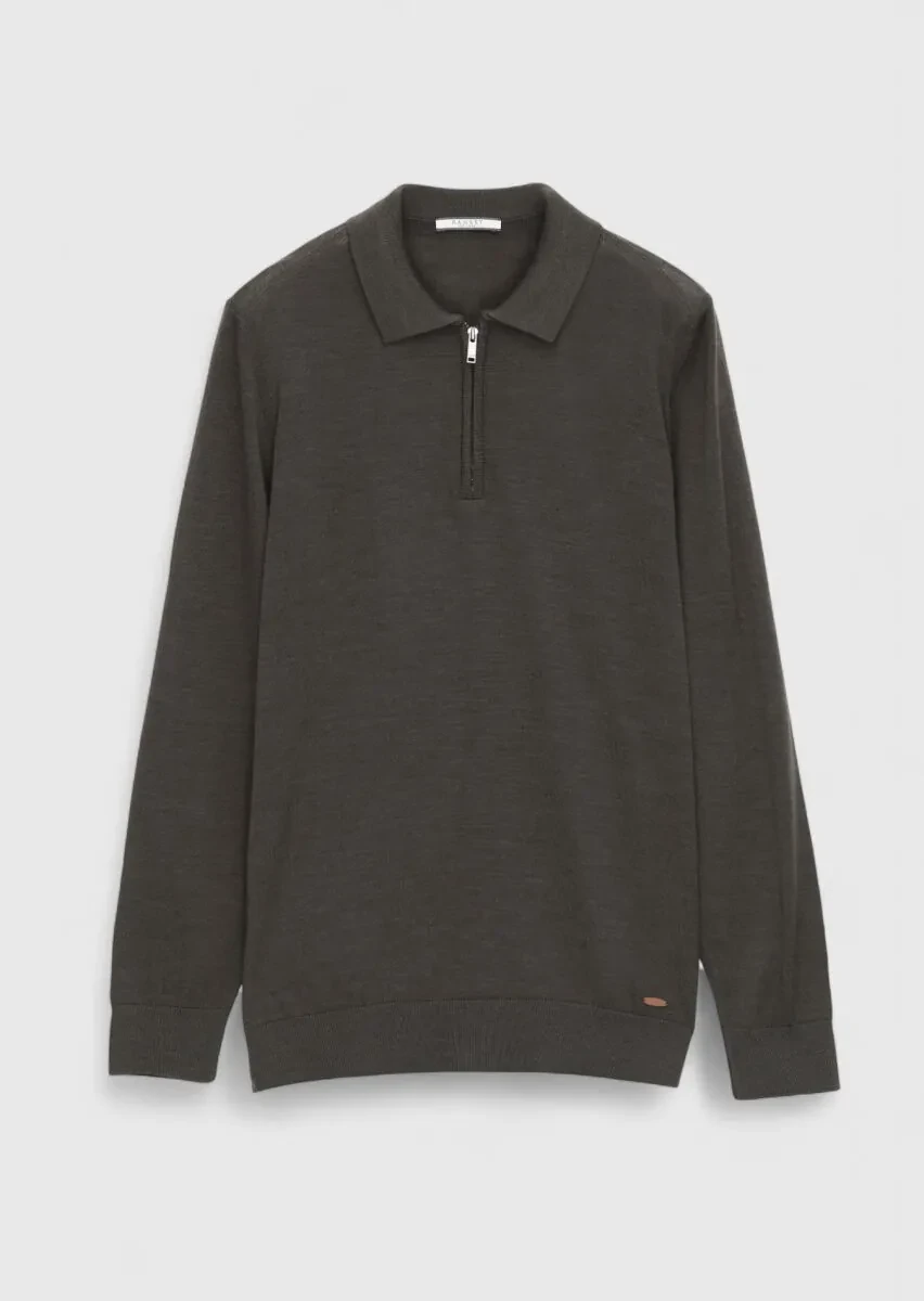 Khaki Knitwear Sweatshirt - 7