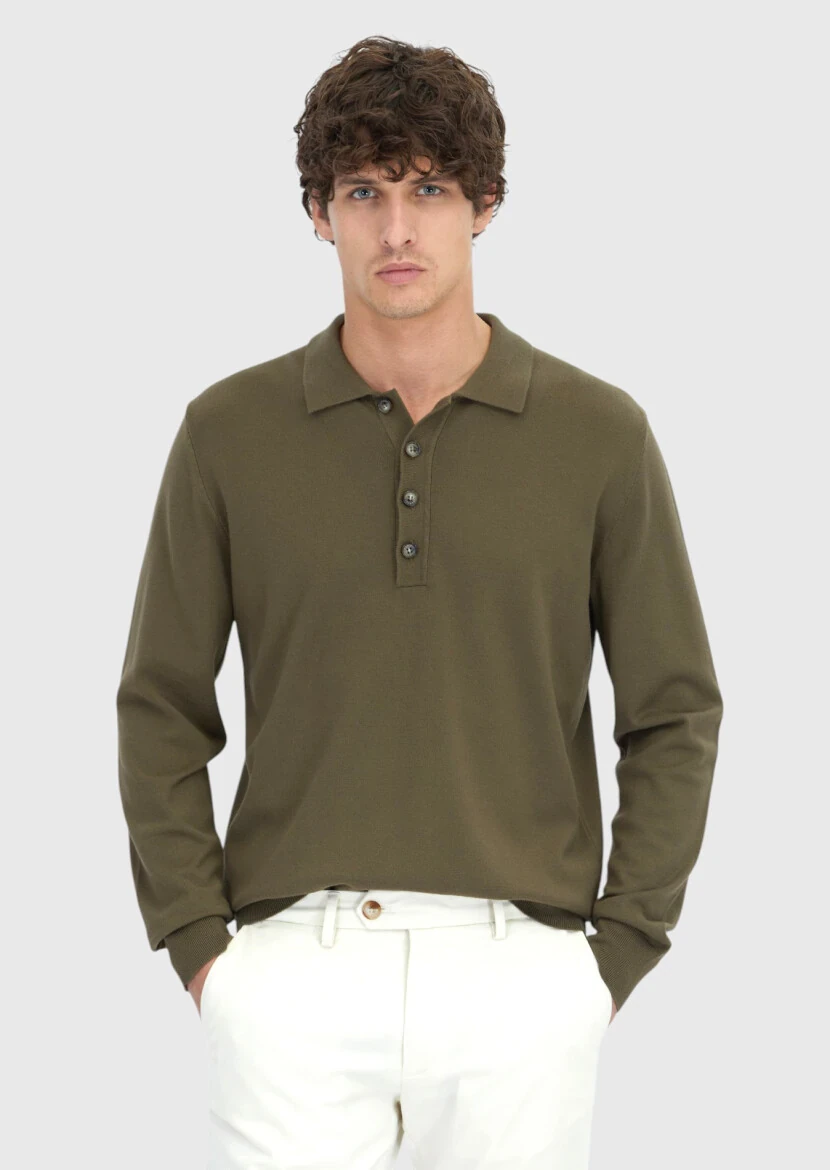 Khaki Knitwear Sweatshirt - RAMSEY