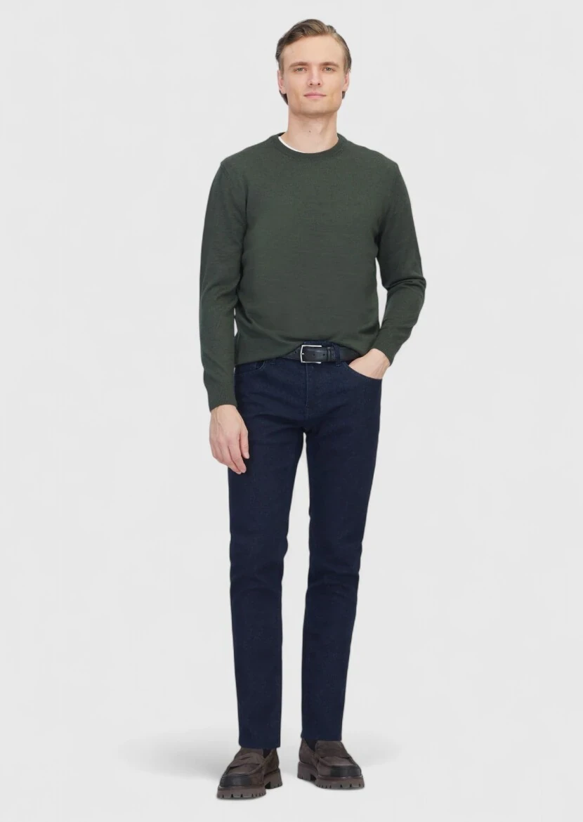 Khaki Knitwear Sweatshirt 