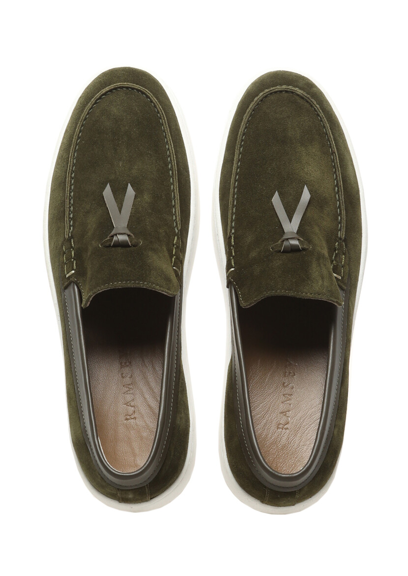 Khaki Leather Casual Loafer - 4