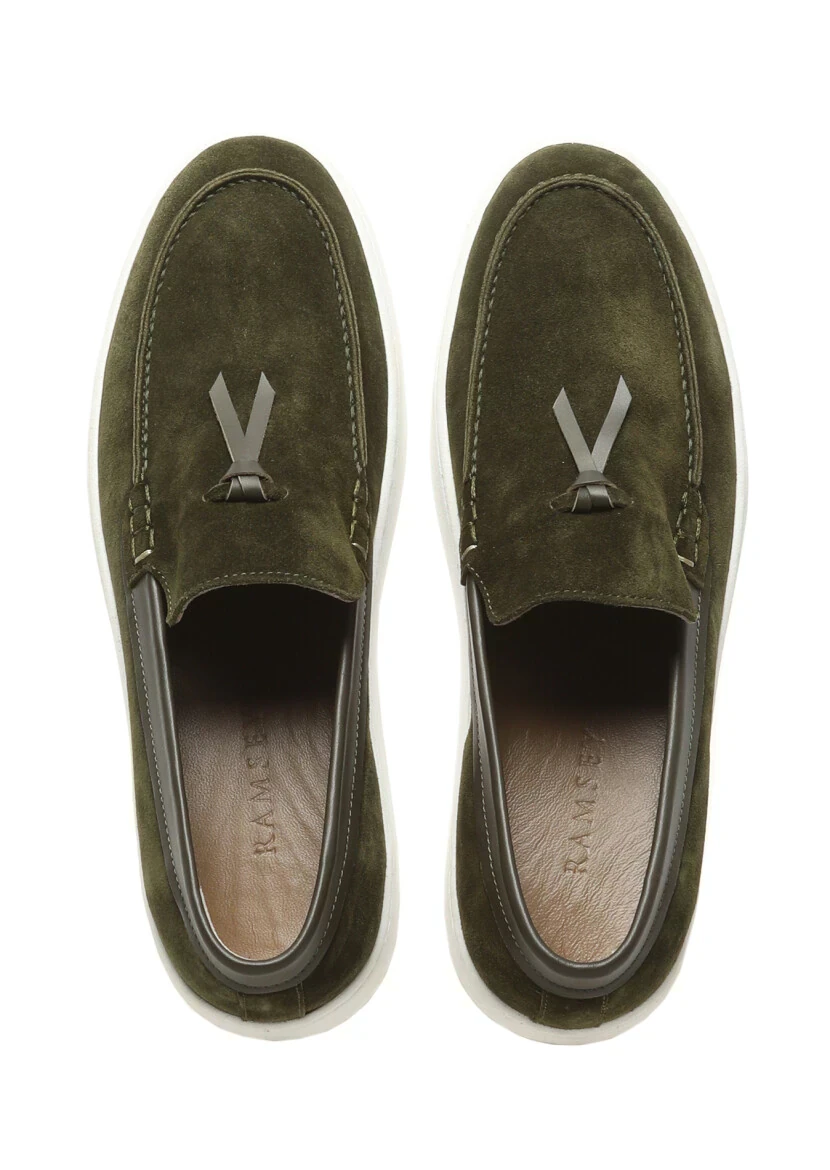 Khaki Leather Casual Loafer - 4