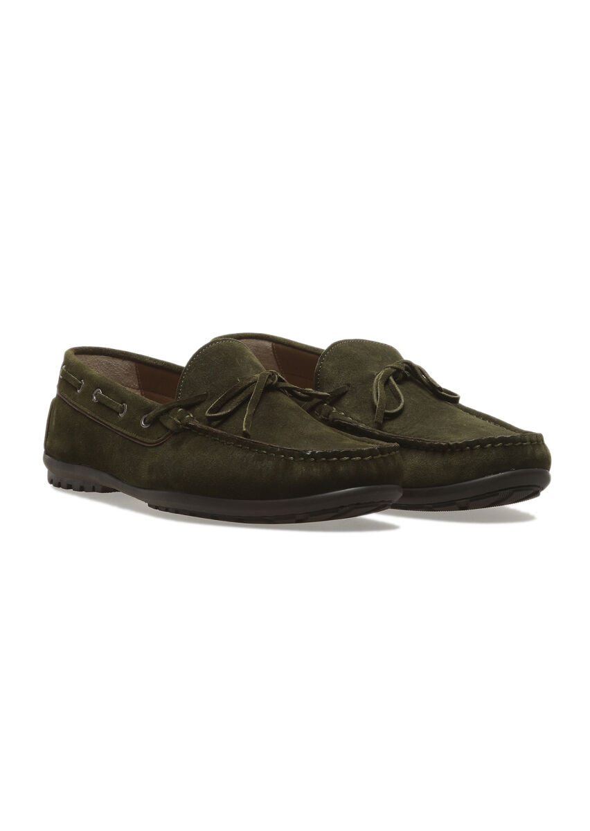 Khaki Leather Casual Loafer - 2
