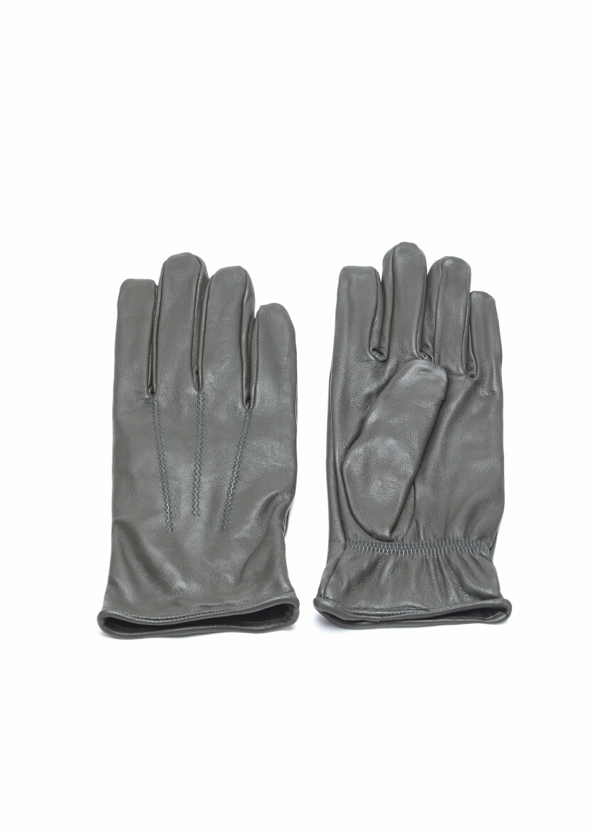 Khaki Leather Glove 