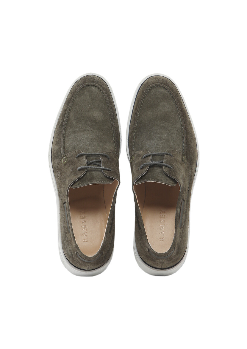 Khaki Leather Shoes - 6