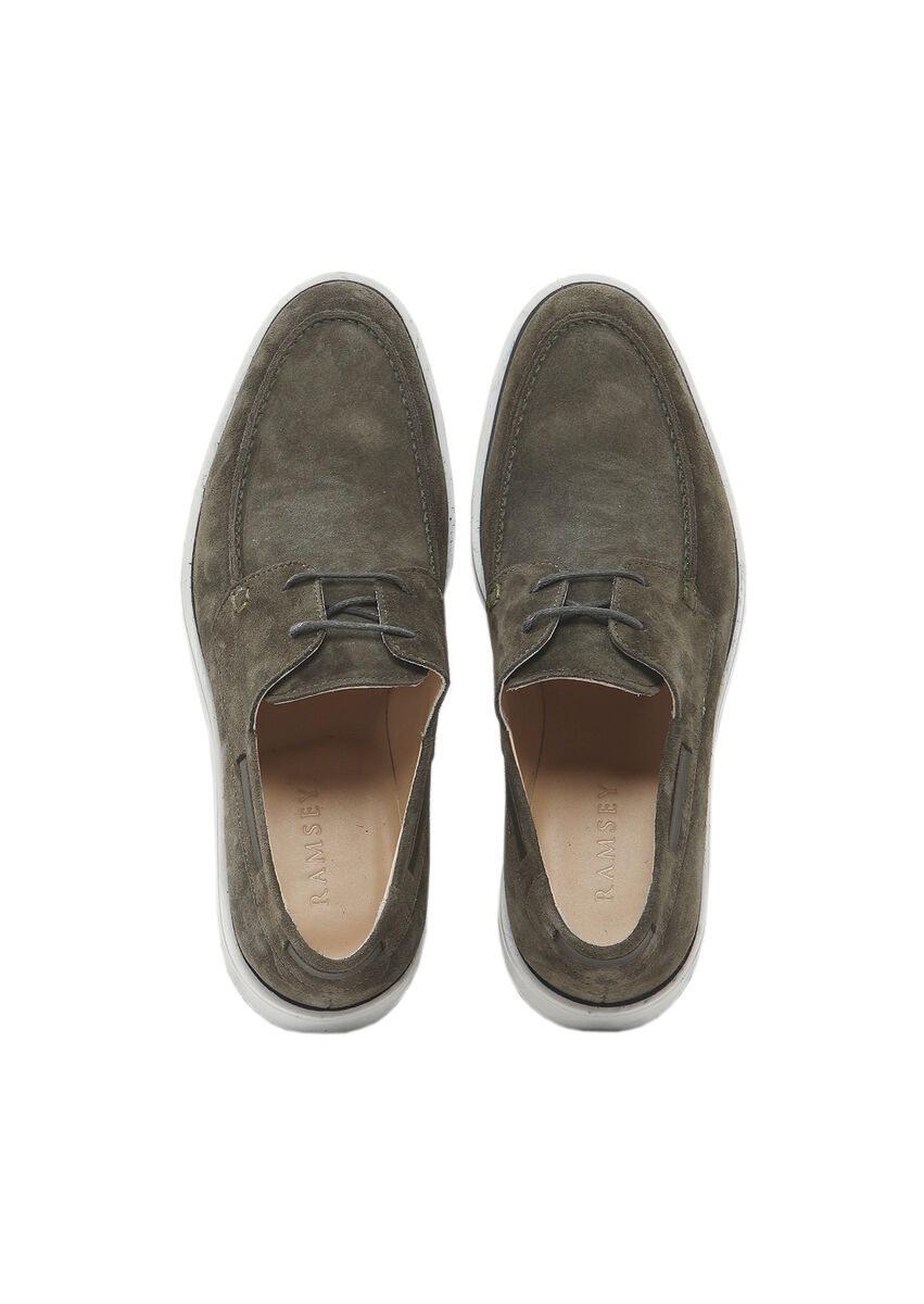 Khaki Leather Shoes - 6