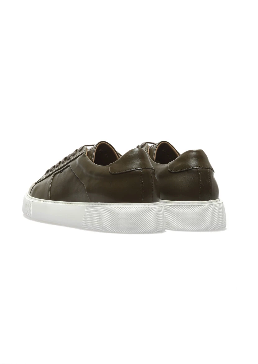 Khaki Leather Sneaker - 4