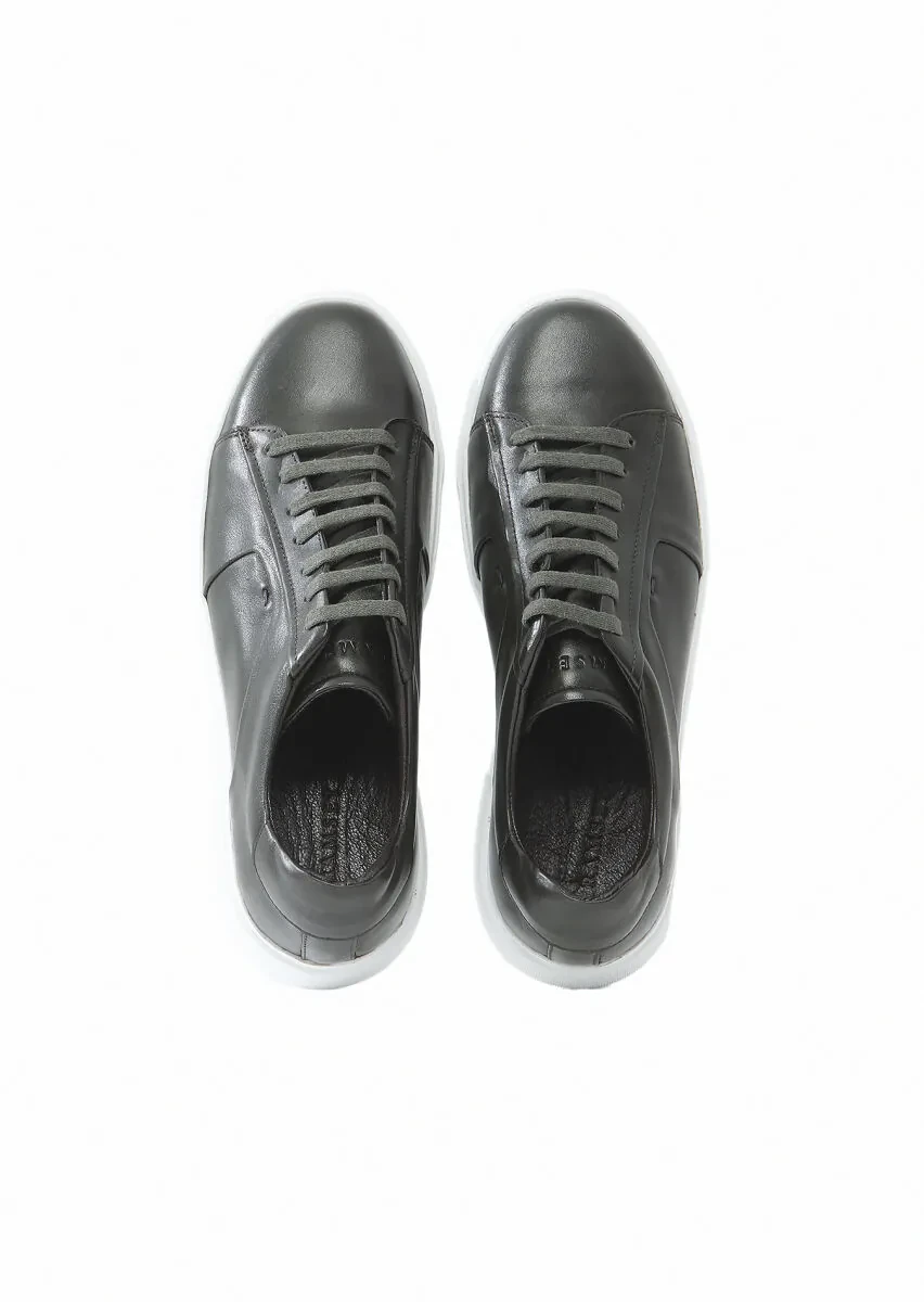 Khaki Leather Sport Sneaker - 6