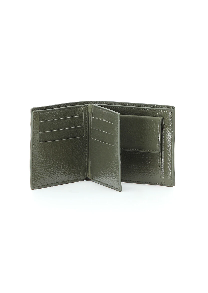 Khaki Leather Wallet 