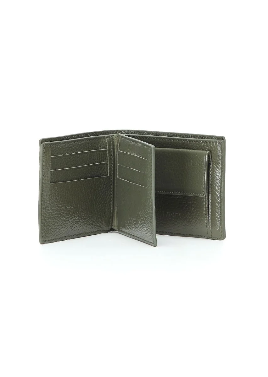 Khaki Leather Wallet - 2