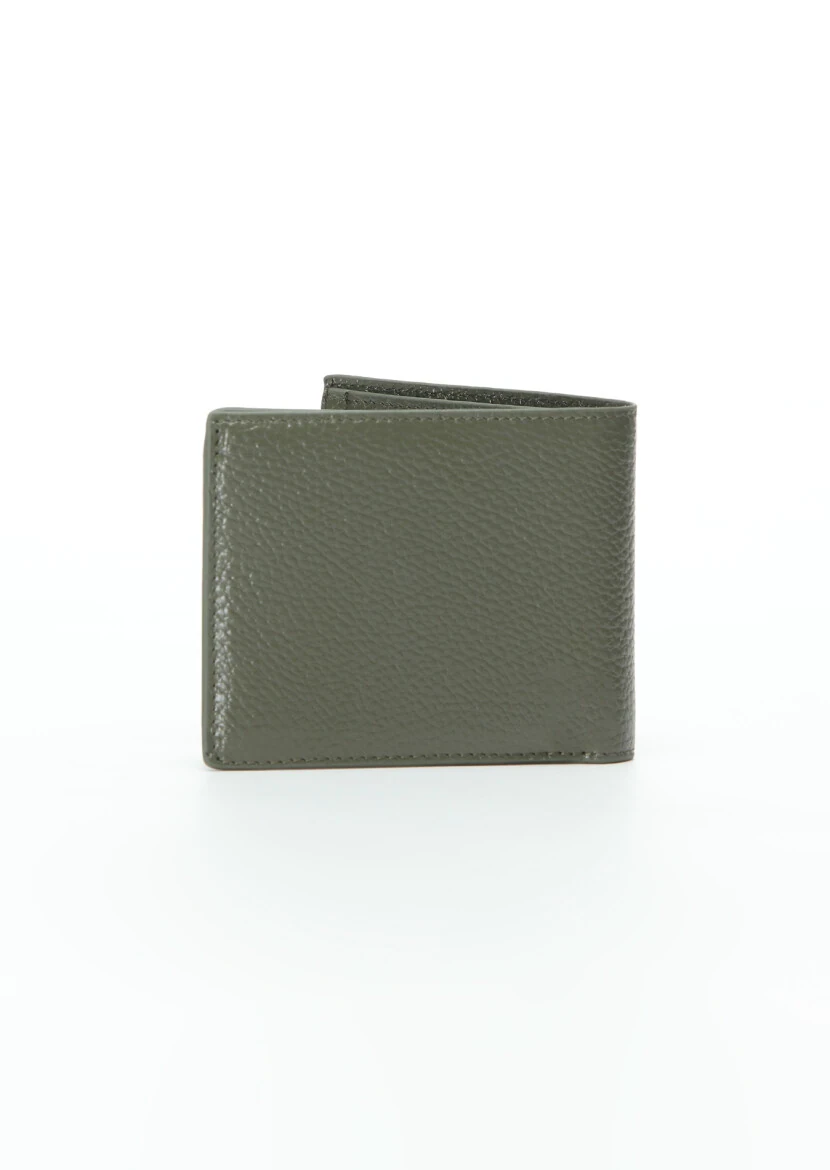 Khaki Leather Wallet - 4