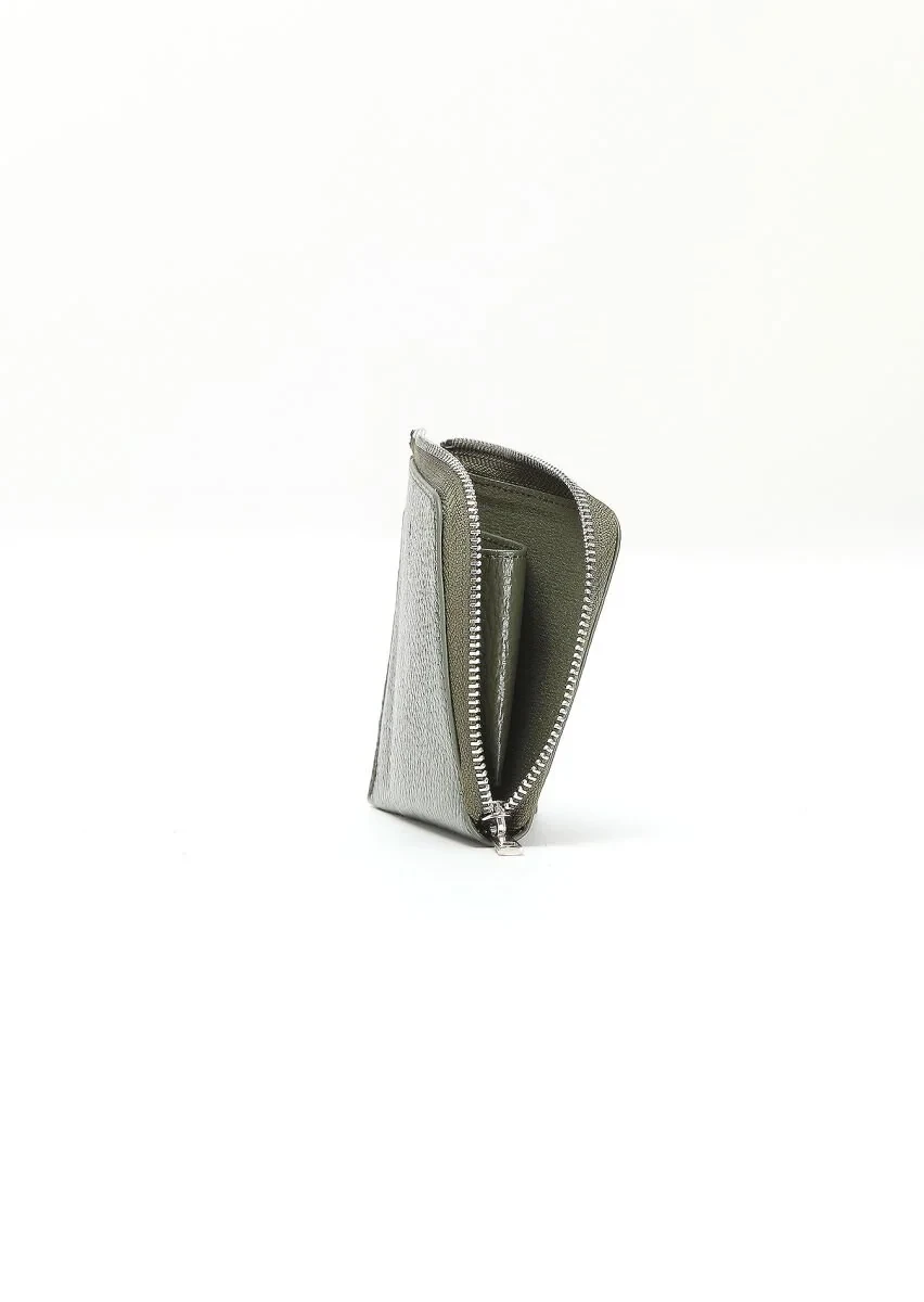 Khaki Leather Wallet - 2