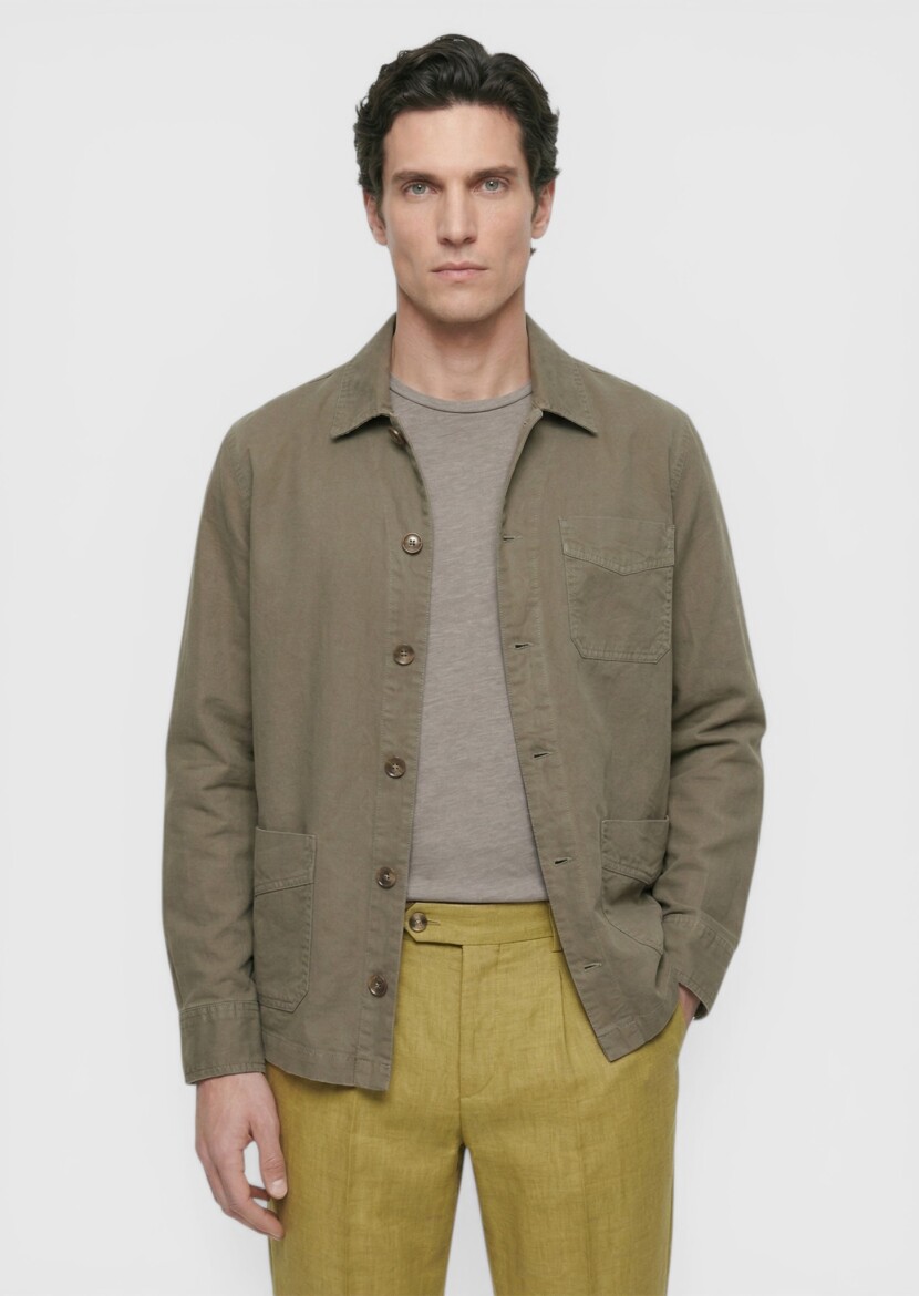 Khaki Overshirt - RAMSEY